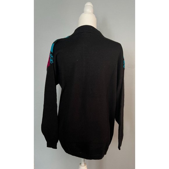 Vintage American Pride Acrylic Geometric Pattern Sweater Women's Medium - Picture 4 of 7